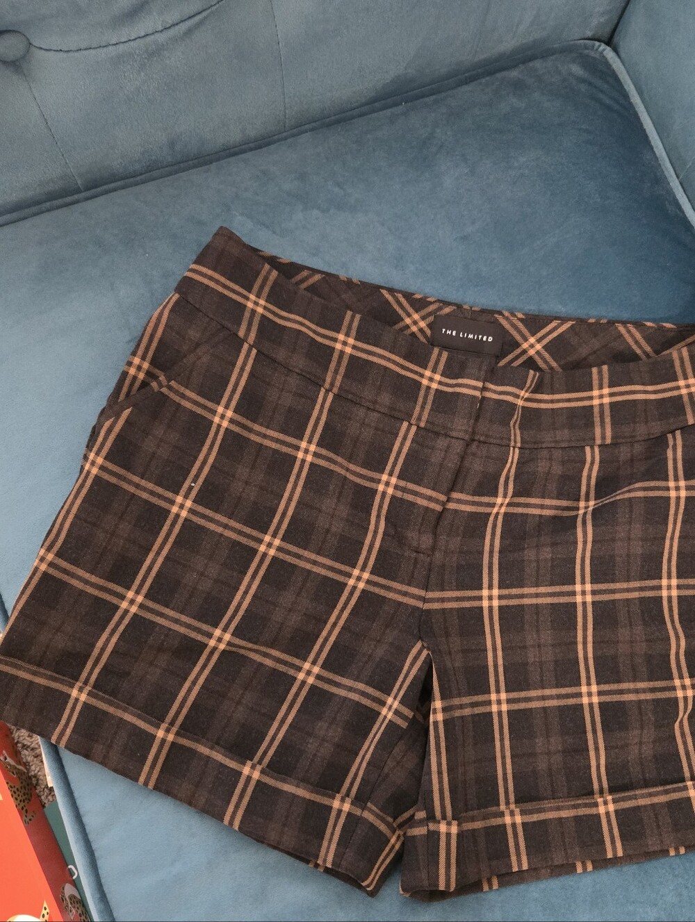 The Limited Plaid Shorts in Brown and Tan
